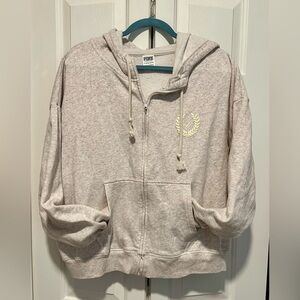 PINK brand gray zip up hoodie